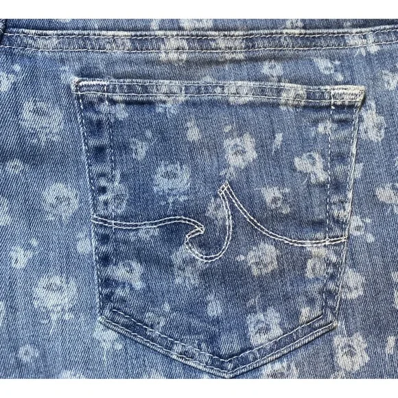AG Adriano Goldschmied Liberty of London Denim flowers booty shorts SIZE 27 - Picture 7 of 9